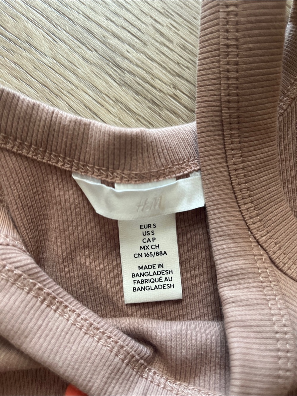 H&M Blush Ribbed Tank Top - Picture 3 of 4
